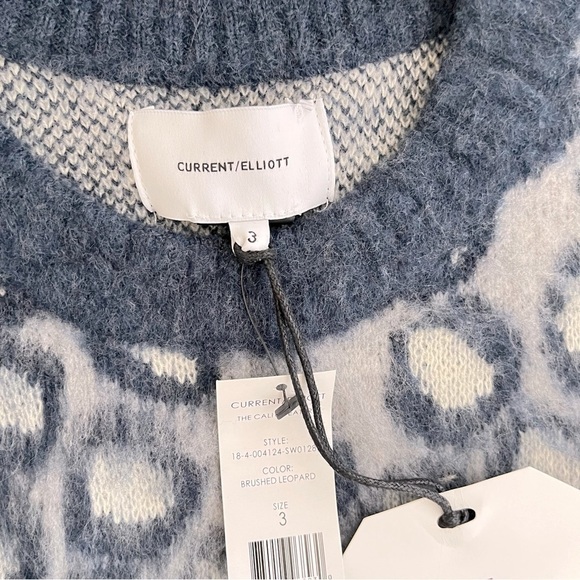 CURRENT Elliot Cali Sweater Brushed Leopard Animal Print Large/3 - Picture 4 of 9